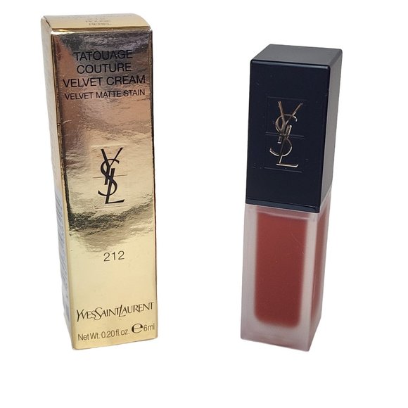 2 x Yves Saint Laurent Tatouage Velvet Lip Cream N212 Rouge Rebel red bean Full - Picture 7 of 13